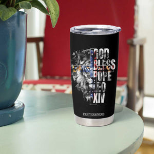 God Bless Pope Leo XIV Tumbler Cup Lion American Flag TS11 Print Your Wear