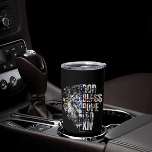 God Bless Pope Leo XIV Tumbler Cup Lion American Flag TS11 Print Your Wear