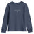 God Bless Pope Leo XIV Youth Sweatshirt Cross Subtle Minimal Religious Faith TS10 Navy Print Your Wear