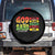 God Says I Am Spare Tire Cover Juneteenth Faith Black Excellence Affirmation Pan-African Colors TS02 No hole Black Print Your Wear
