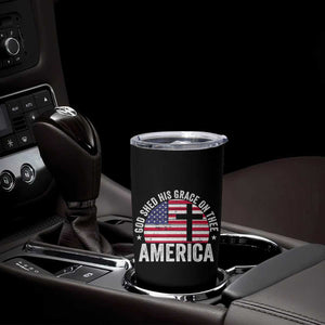 God Shed His Grace On Thee Tumbler Cup Vintage Patriotic Christian USA Flag Cross TS10 Print Your Wear