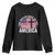 God Shed His Grace On Thee Youth Sweatshirt Vintage Patriotic Christian USA Flag Cross TS10 Black Print Your Wear