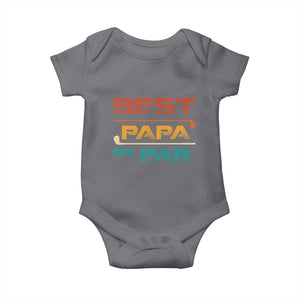 Golf Dad Baby Onesie Best Papa By Par Golfing Golfer Funny Fathers Day Gifts TS10 Charcoal Print Your Wear
