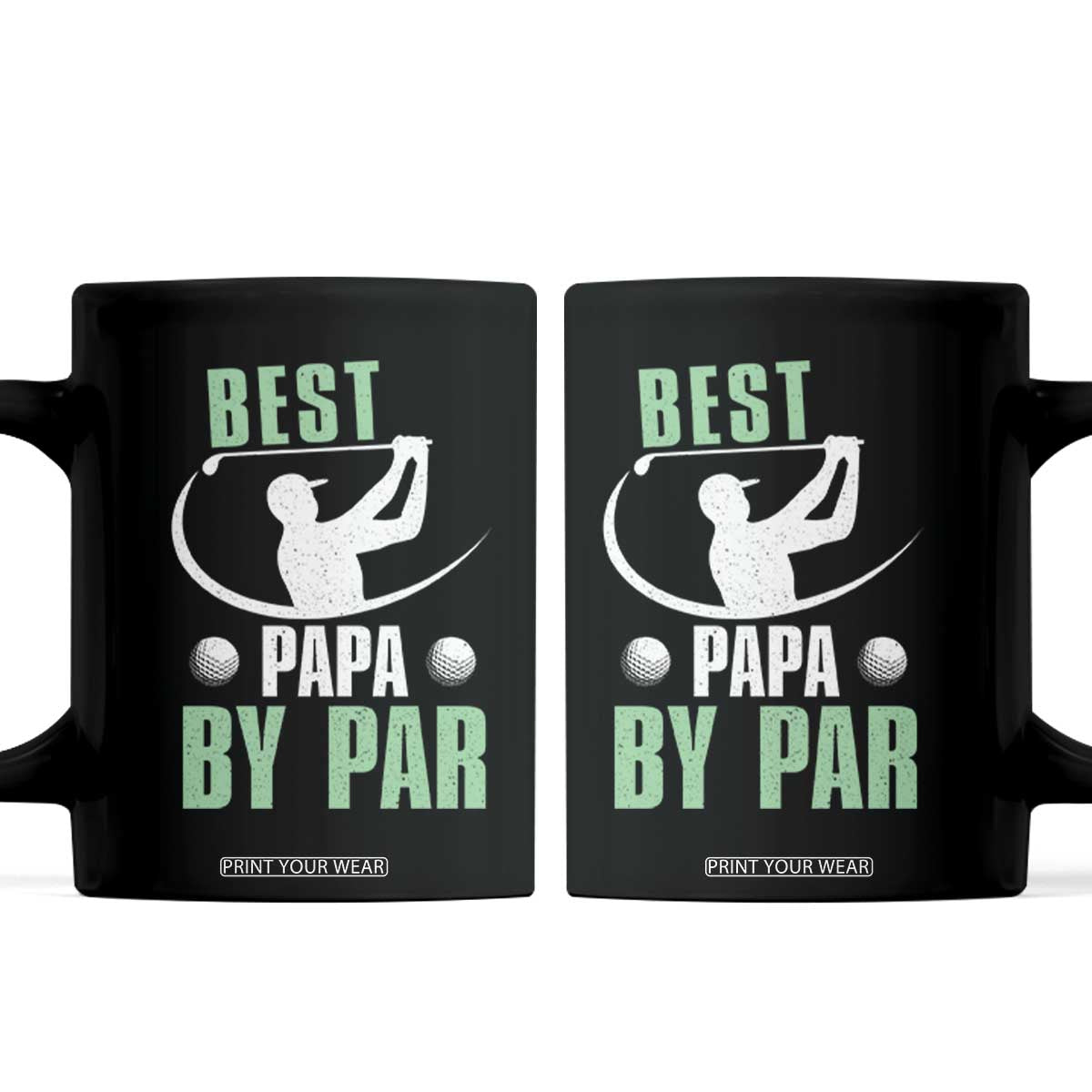 Golf Dad Coffee Mug Best Papa By Par Funny Golfer Fathers Day Gifts TS10 Black Print Your Wear