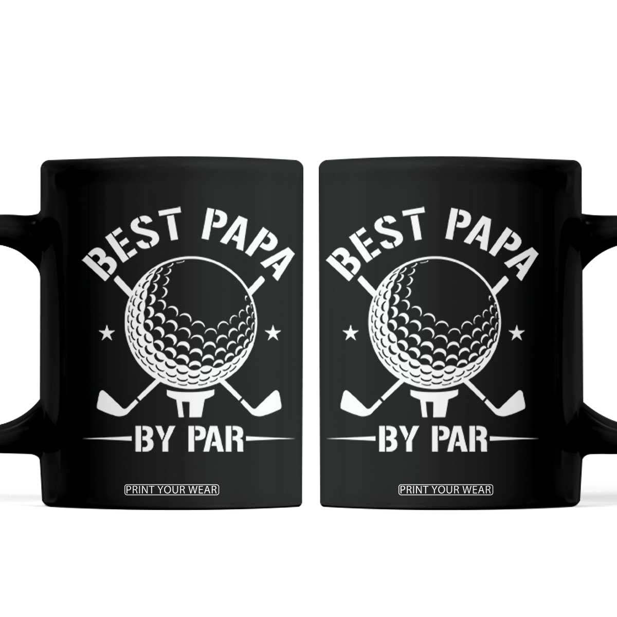 Golf Dad Coffee Mug Best Papa By Par Golfer Fathers Day Gifts TS10 Black Print Your Wear