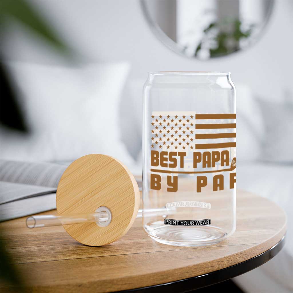 Golf Dad Glass Can Best Papa By Par American Flag Golfer Fathers Day Gifts TS10 Print Your Wear