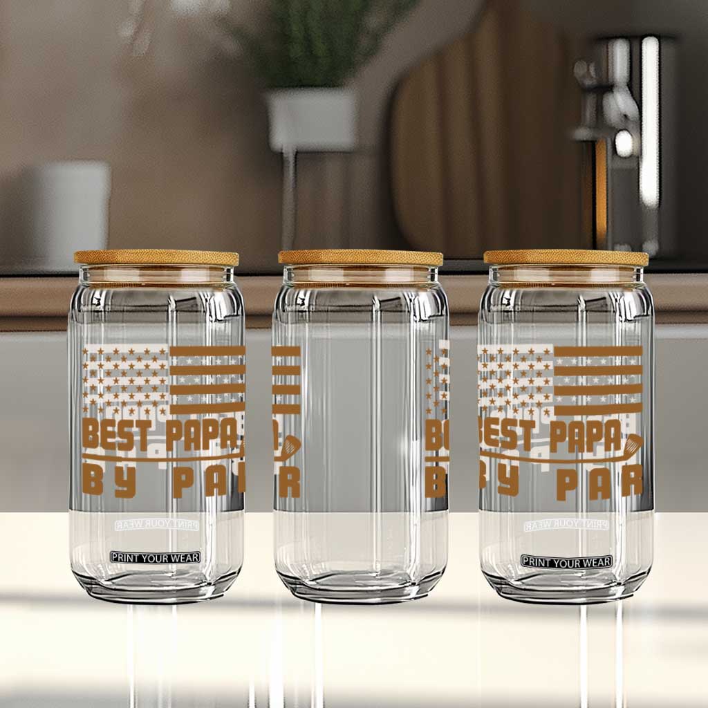 Golf Dad Glass Can Best Papa By Par American Flag Golfer Fathers Day Gifts TS10 Print Your Wear