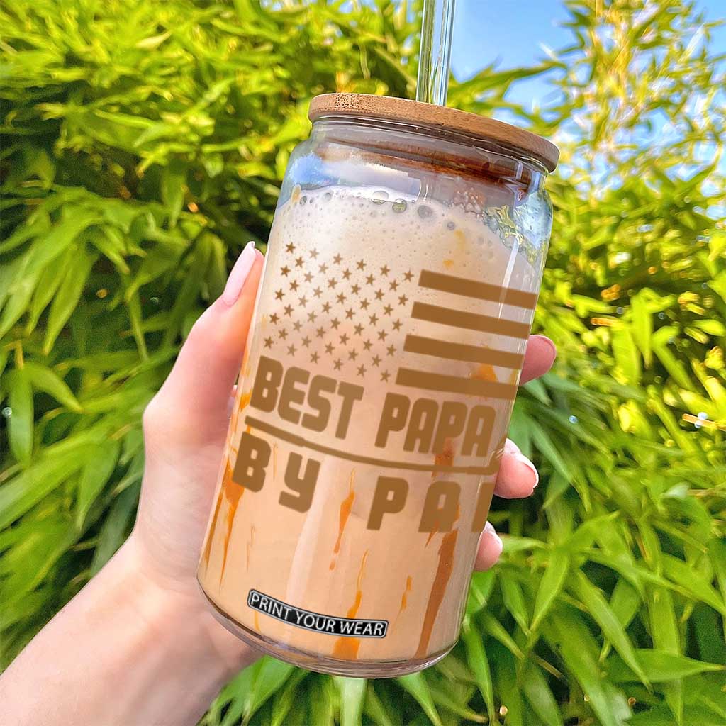 Golf Dad Glass Can Best Papa By Par American Flag Golfer Fathers Day Gifts TS10 Print Your Wear