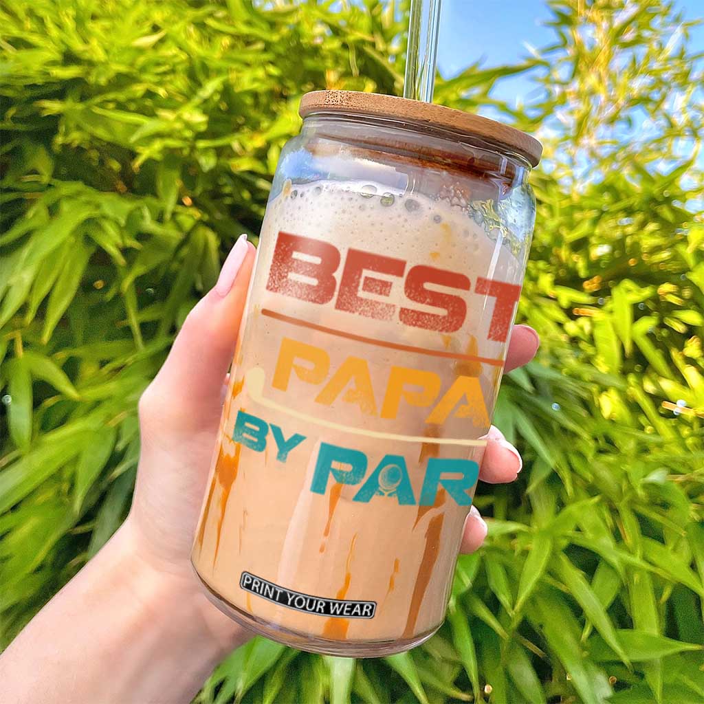 Golf Dad Glass Can Best Papa By Par Golfing Golfer Funny Fathers Day Gifts TS10 Print Your Wear