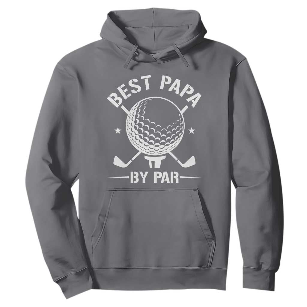 Golf Dad Hoodie Best Papa By Par Golfer Fathers Day Gifts TS10 Charcoal Print Your Wear
