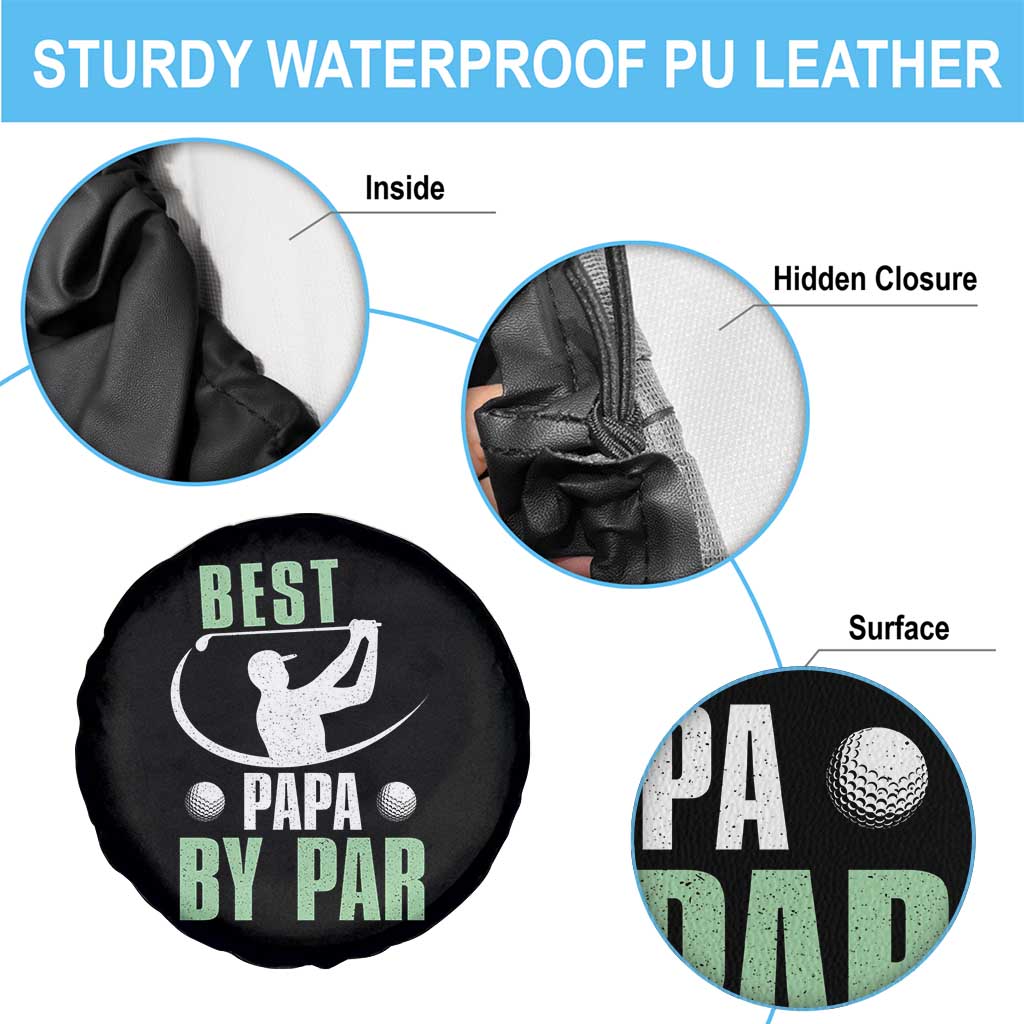 Golf Dad Spare Tire Cover Best Papa By Par Funny Golfer Fathers Day Gifts TS10 Print Your Wear