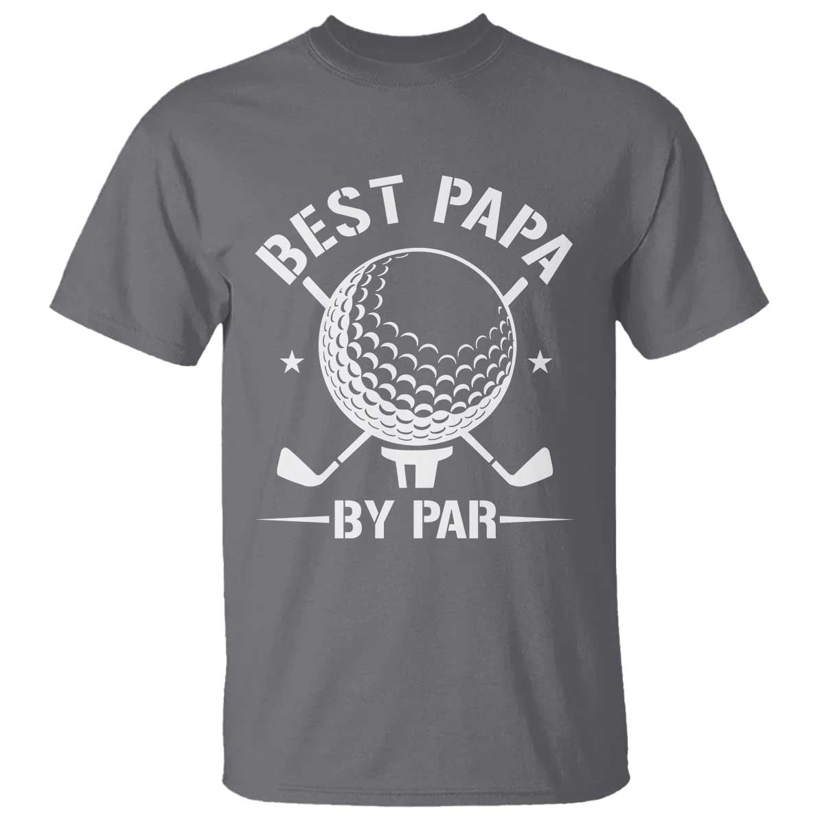 Golf Dad T Shirt Best Papa By Par Golfer Fathers Day Gifts TS10 Charcoal Print Your Wear