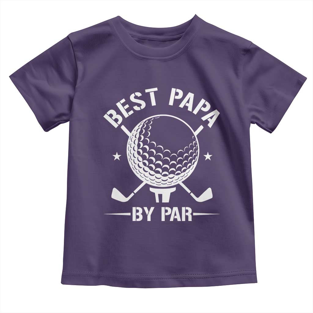 Golf Dad Toddler T Shirt Best Papa By Par Golfer Fathers Day Gifts TS10 Purple Print Your Wear