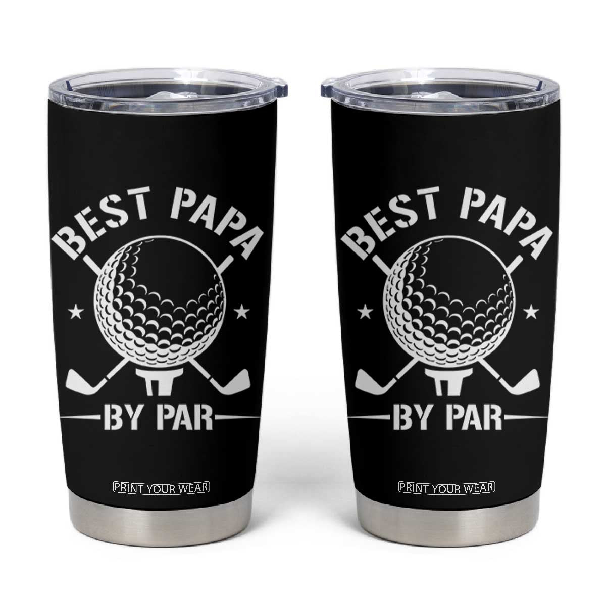 Golf Dad Tumbler Cup Best Papa By Par Golfer Fathers Day Gifts TS10 Black Print Your Wear