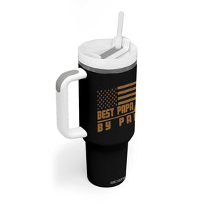 Golf Dad Tumbler With Handle Best Papa By Par American Flag Golfer Fathers Day Gifts TS10 Print Your Wear