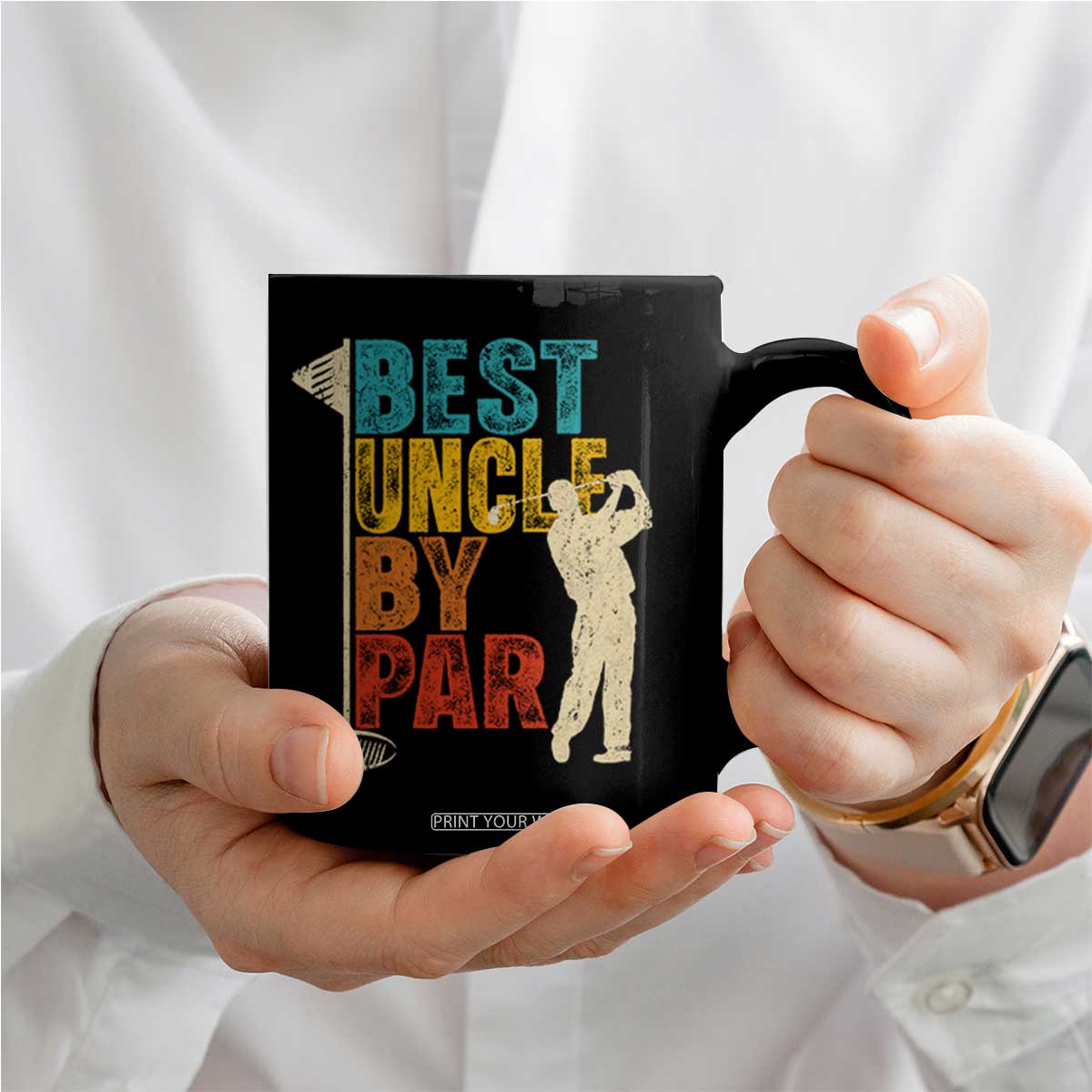 Golf Gifts for Uncle Coffee Mug Golf Fathers Day Golfer Uncle Gift TS10 Print Your Wear