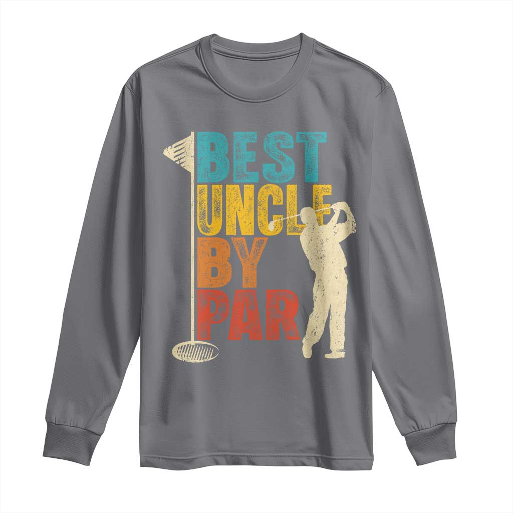 Golf Gifts for Uncle Long Sleeve Shirt Golf Fathers Day Golfer Uncle Gift TS10 Charcoal Print Your Wear