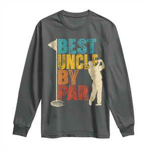 Golf Gifts for Uncle Long Sleeve Shirt Golf Fathers Day Golfer Uncle Gift TS10 Dark Heather Print Your Wear