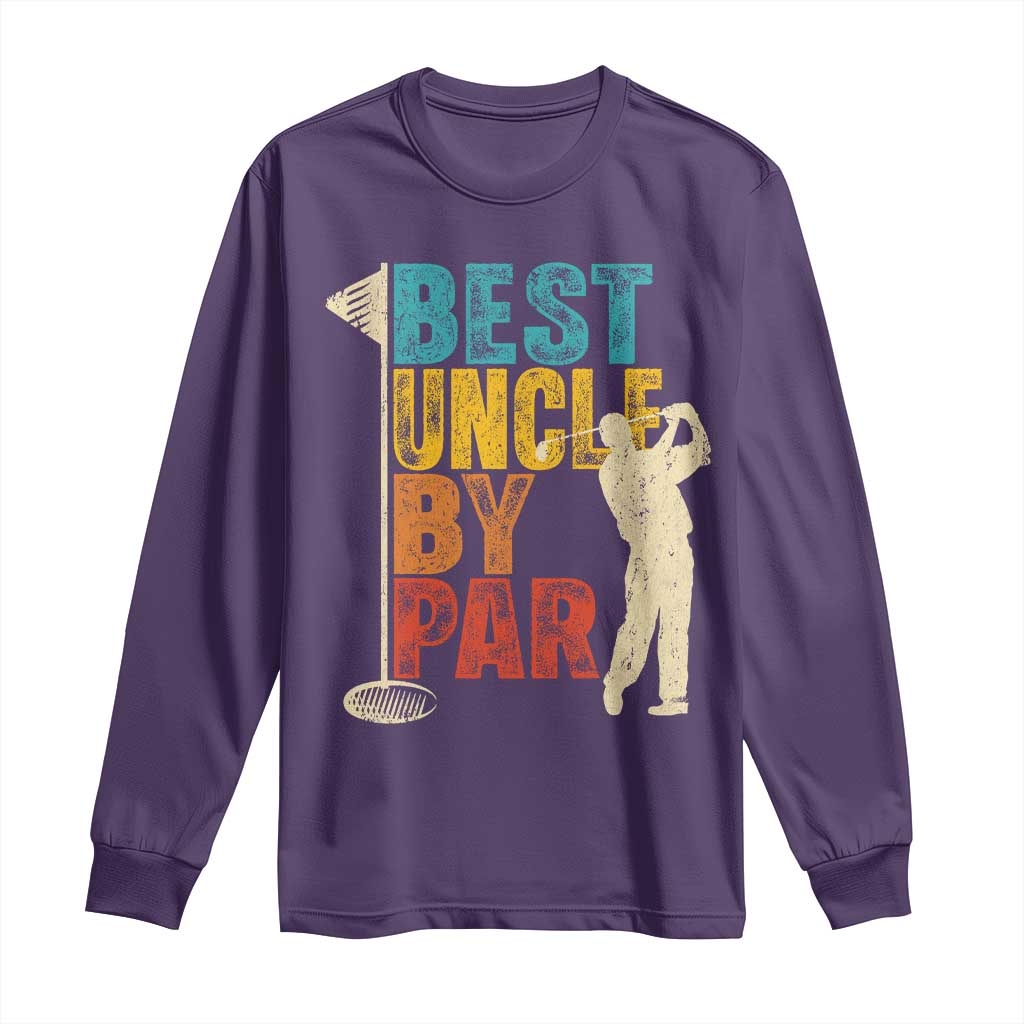 Golf Gifts for Uncle Long Sleeve Shirt Golf Fathers Day Golfer Uncle Gift TS10 Purple Print Your Wear