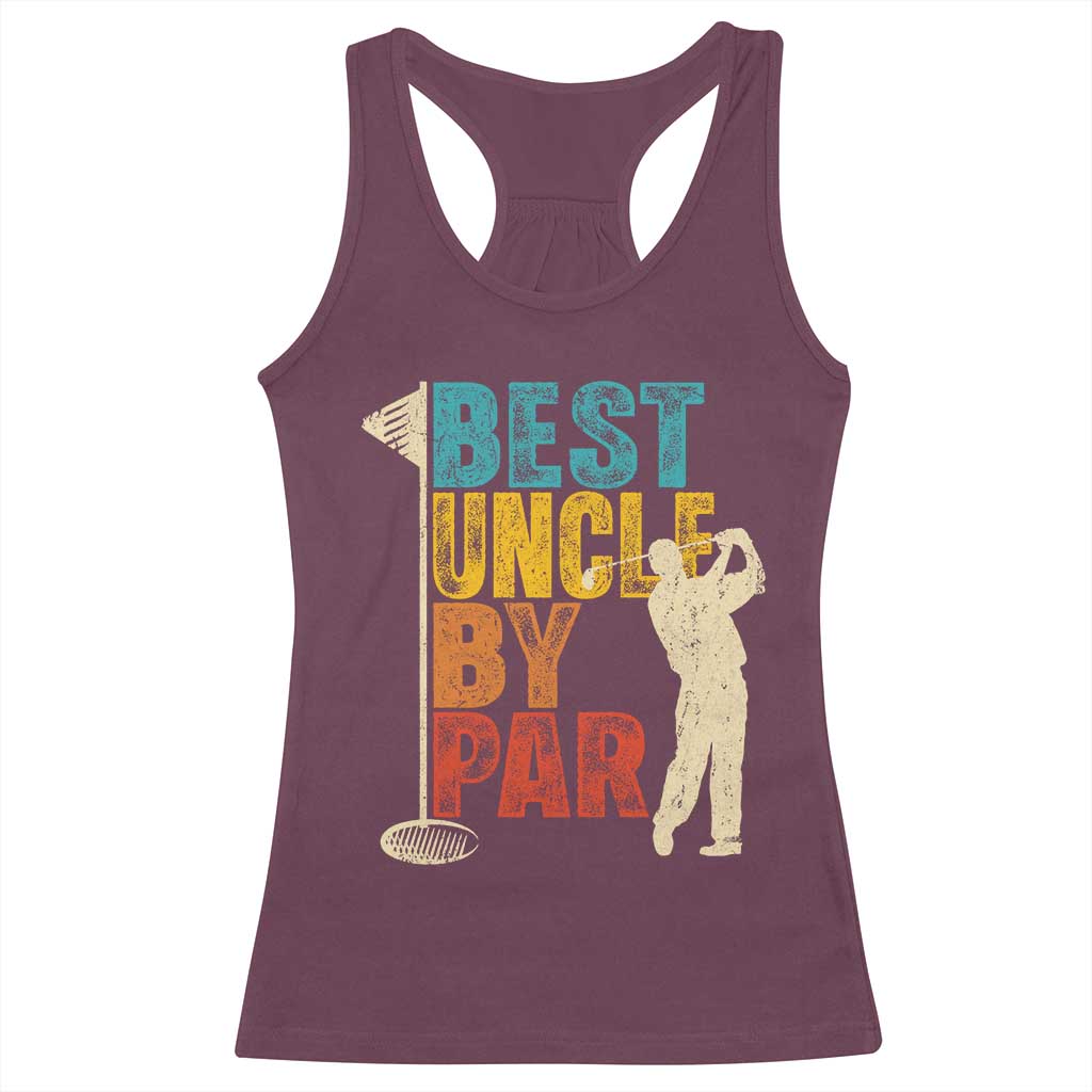 Golf Gifts for Uncle Racerback Tank Top Golf Fathers Day Golfer Uncle Gift TS10 Maroon Print Your Wear