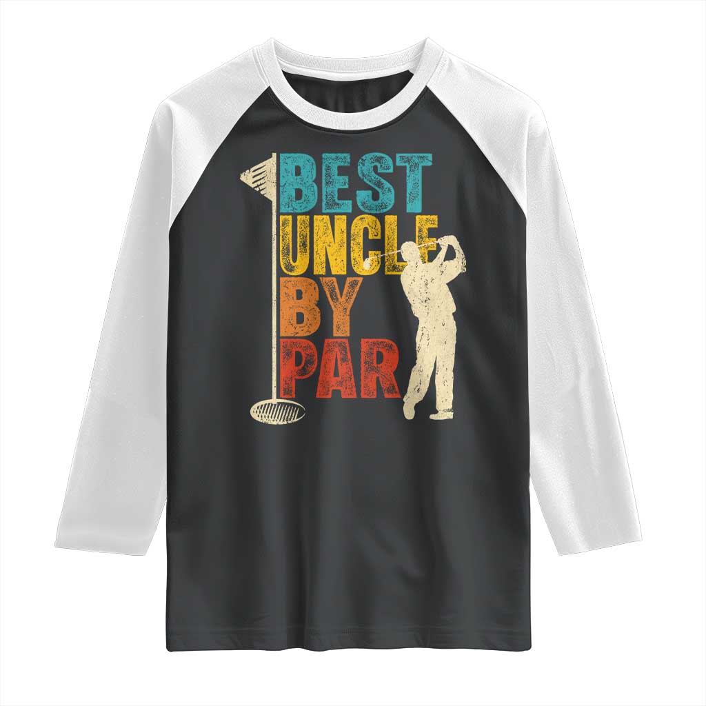 Golf Gifts for Uncle Raglan Shirt Golf Fathers Day Golfer Uncle Gift TS10 Black White Print Your Wear