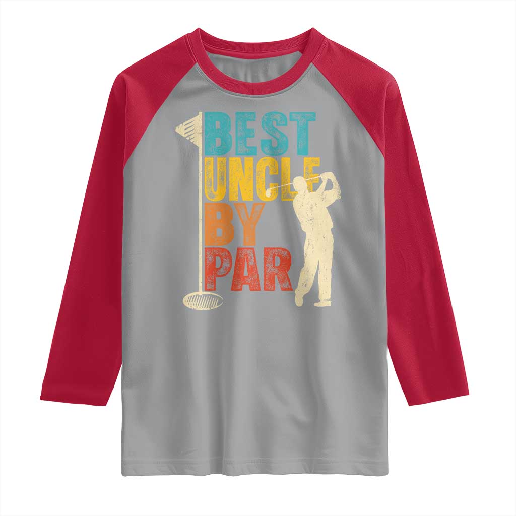Golf Gifts for Uncle Raglan Shirt Golf Fathers Day Golfer Uncle Gift TS10 Sport Gray Red Print Your Wear
