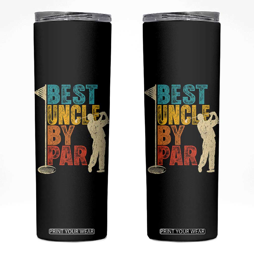 Golf Gifts for Uncle Skinny Tumbler Golf Fathers Day Golfer Uncle Gift TS10 Black Print Your Wear