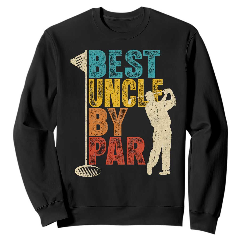 Golf Gifts for Uncle Sweatshirt Golf Fathers Day Golfer Uncle Gift TS10 Black Print Your Wear