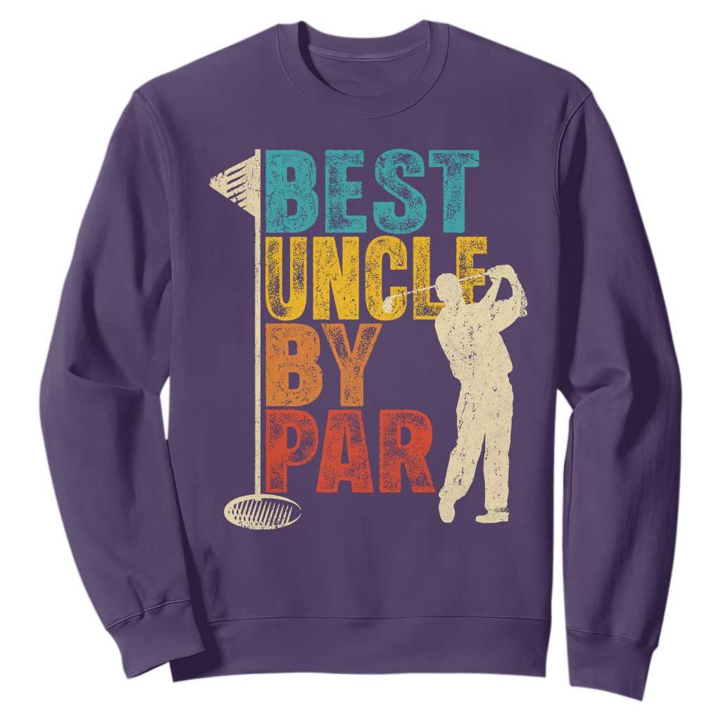 Golf Gifts for Uncle Sweatshirt Golf Fathers Day Golfer Uncle Gift TS10 Purple Print Your Wear