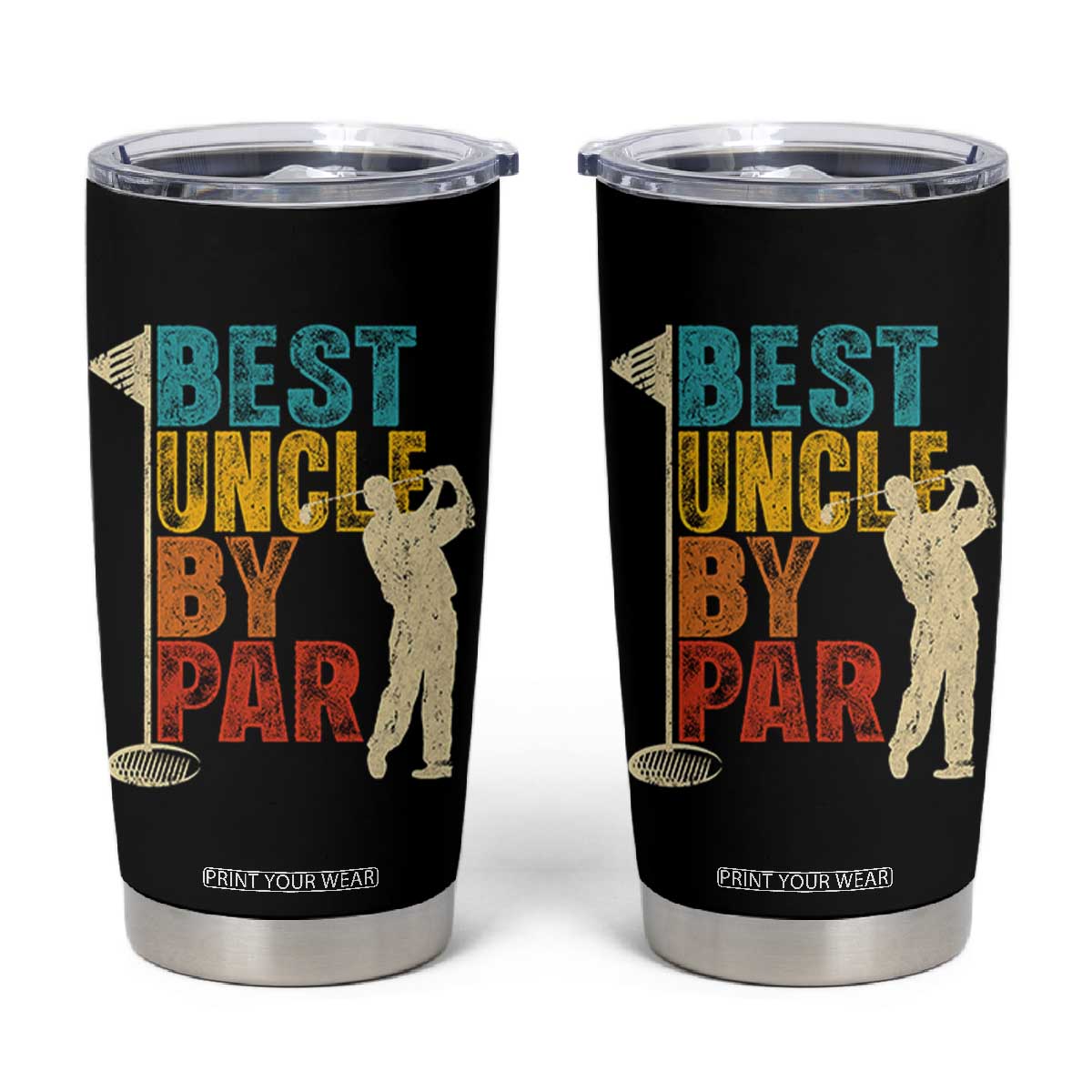 Golf Gifts for Uncle Tumbler Cup Golf Fathers Day Golfer Uncle Gift TS10 Black Print Your Wear