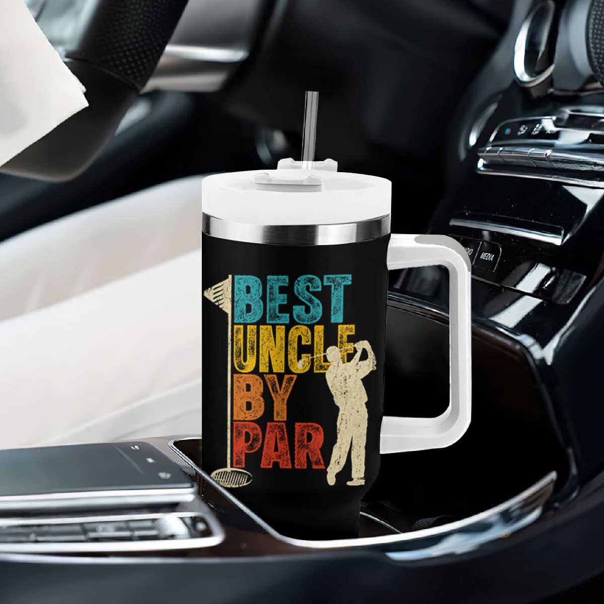 Golf Gifts for Uncle Tumbler With Handle Golf Fathers Day Golfer Uncle Gift TS10 Print Your Wear