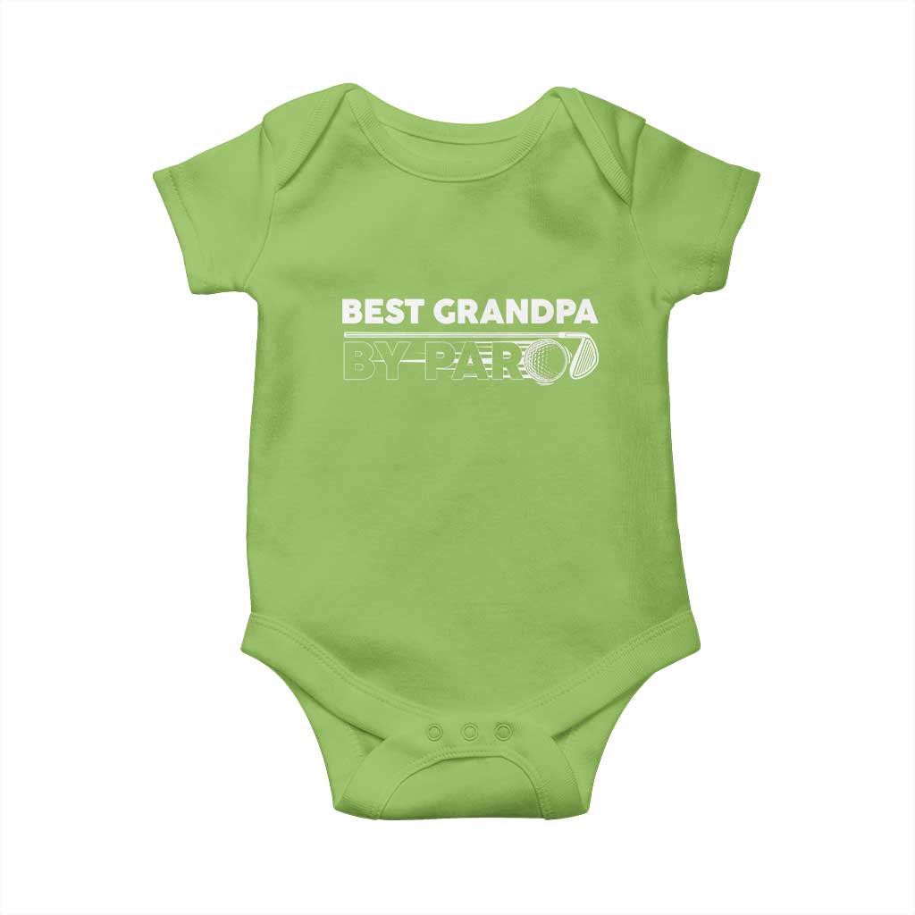 Golf Grandpa Baby Onesie Best Grandpa By Par Golfing Golfer Funny Fathers Day Gifts TS10 Lime Print Your Wear