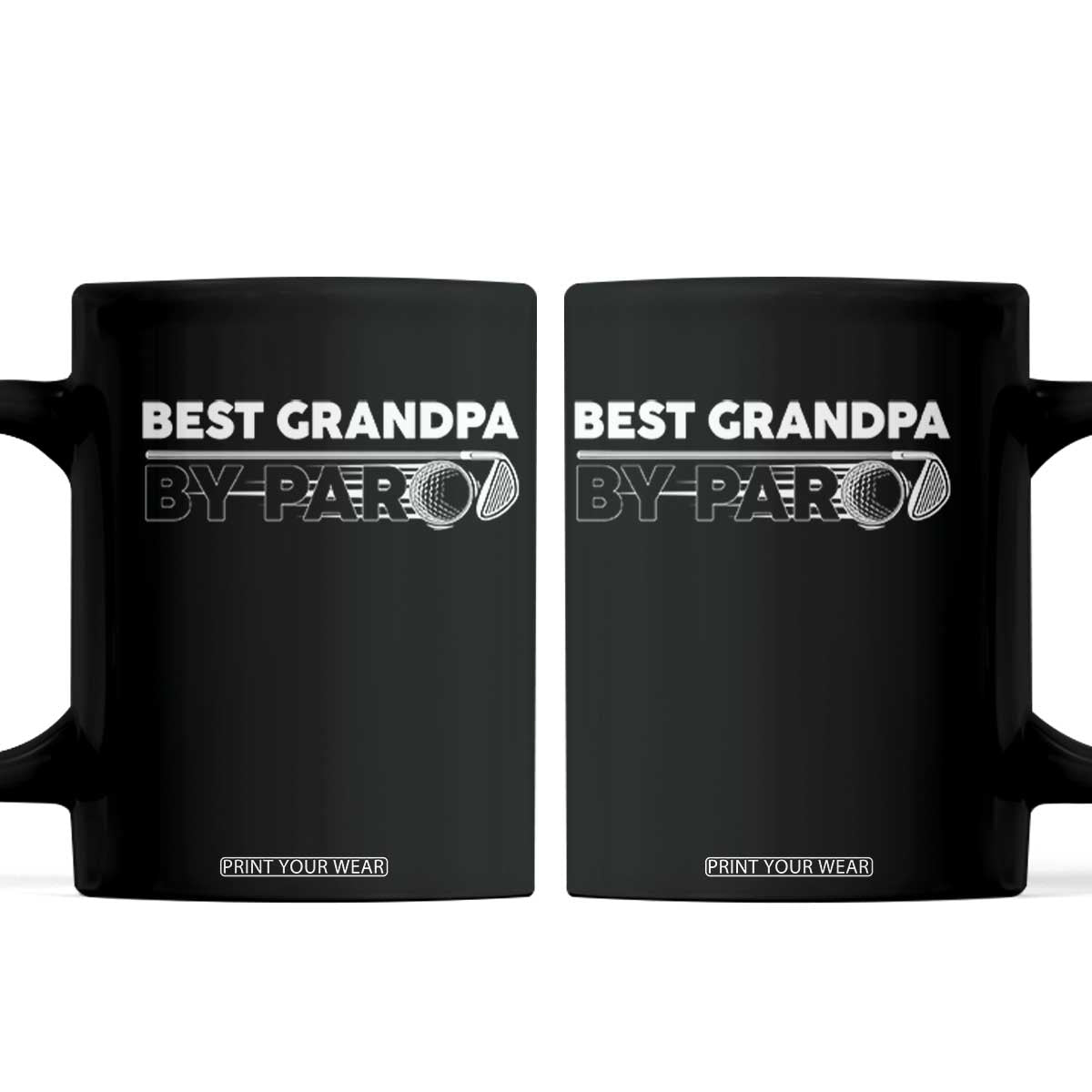 Golf Grandpa Coffee Mug Best Grandpa By Par Golfing Golfer Funny Fathers Day Gifts TS10 Black Print Your Wear