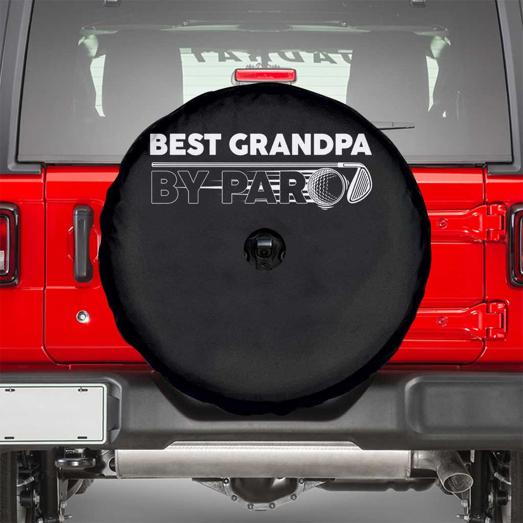 Golf Grandpa Spare Tire Cover Best Grandpa By Par Golfing Golfer Funny Fathers Day Gifts TS10 Black Print Your Wear