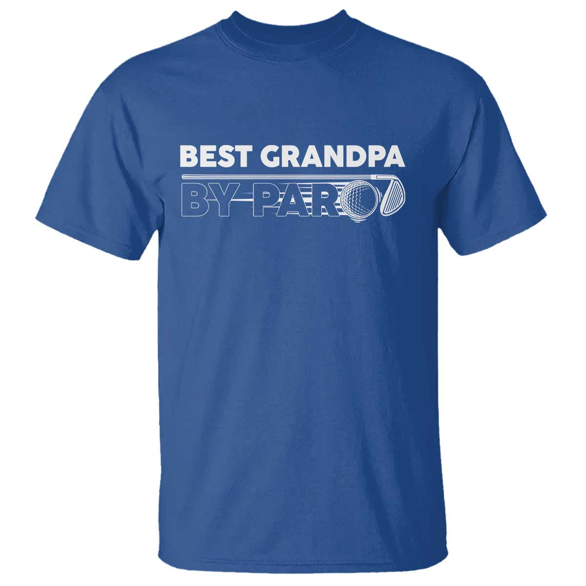Golf Grandpa T Shirt Best Grandpa By Par Golfing Golfer Funny Fathers Day Gifts TS10 Royal Blue Print Your Wear
