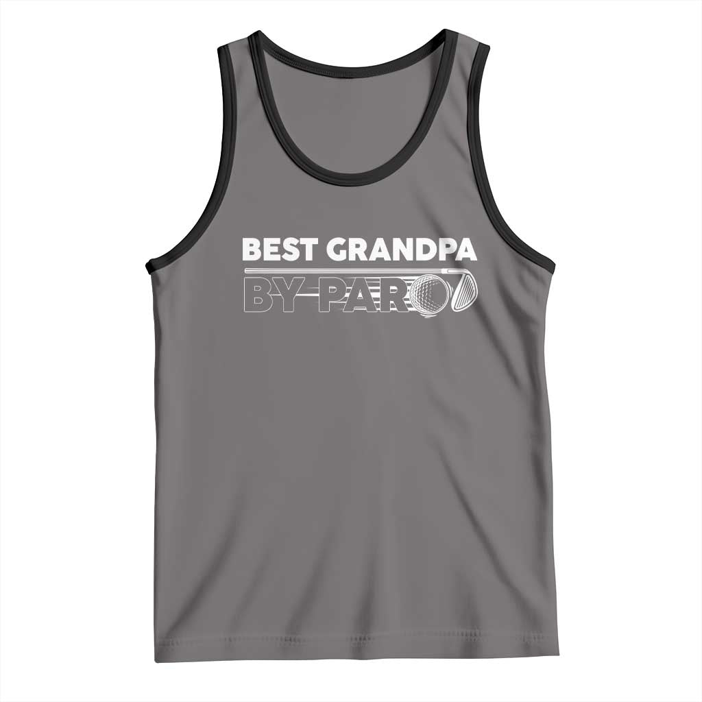 Golf Grandpa Tank Top Best Grandpa By Par Golfing Golfer Funny Fathers Day Gifts TS10 Deep Heather Black Print Your Wear
