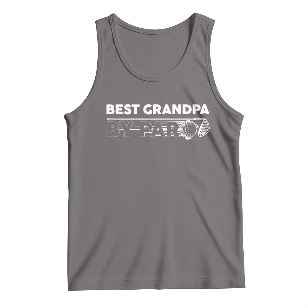 Golf Grandpa Tank Top Best Grandpa By Par Golfing Golfer Funny Fathers Day Gifts TS10 Deep Heather Print Your Wear