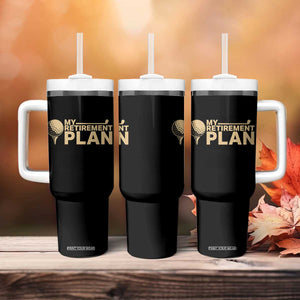 Golfer Retired Tumbler With Handle My Golf Retirement Plan Funny Saying Golfing TS10 Print Your Wear