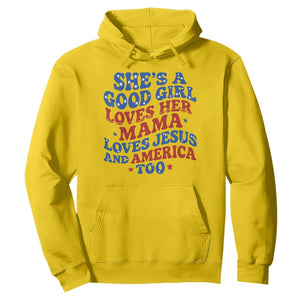 Good Girl Loves Mama Jesus and America Hoodie Retro Patriotic 4th of July USA TS10 Daisy Print Your Wear