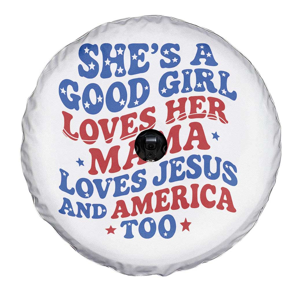 Good Girl Loves Mama Jesus and America Spare Tire Cover Retro Patriotic 4th of July USA TS10 Print Your Wear