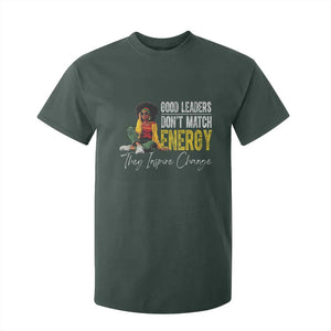 Good Leaders Don't Match Energy They Inspire Change T Shirt For Kid Black Leadership Juneteenth TS11 Dark Forest Green Print Your Wear