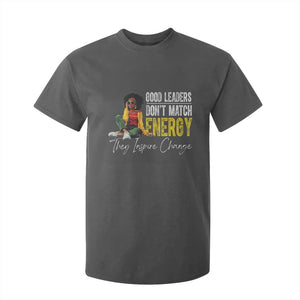 Good Leaders Don't Match Energy They Inspire Change T Shirt For Kid Black Leadership Juneteenth TS11 Dark Heather Print Your Wear