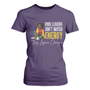 Good Leaders Don't Match Energy They Inspire Change T Shirt For Women Black Leadership Juneteenth TS11 Purple Print Your Wear