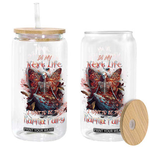 Gothic Skeleton Fairy Glass Can In My Next Life I Want To Be The Karma Fairy Butterfly Aesthetic TS02 Black Print Your Wear