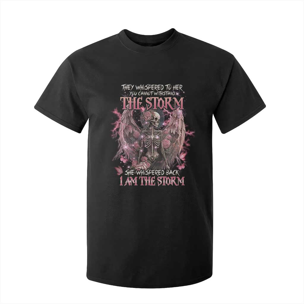 Gothic Skeleton Fairy T Shirt For Kid She Whispered Back I Am The Storm Dark Angel TS02 Black Print Your Wear