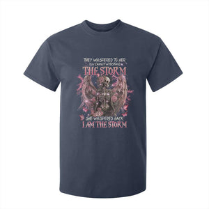 Gothic Skeleton Fairy T Shirt For Kid She Whispered Back I Am The Storm Dark Angel TS02 Navy Print Your Wear
