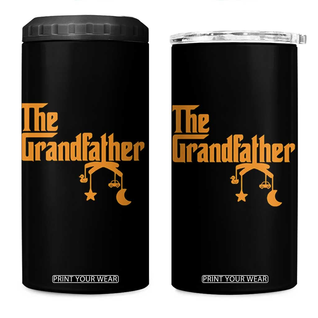 Grandfather 4 in 1 Can Cooler Tumbler Funny Grandpa Fathers Day TS10 One Size: 16 oz Black Print Your Wear