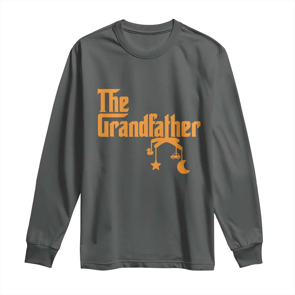 Grandfather Long Sleeve Shirt Funny Grandpa Fathers Day TS10 Dark Heather Print Your Wear