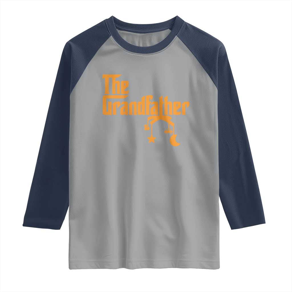 Grandfather Raglan Shirt Funny Grandpa Fathers Day TS10 Sport Gray Navy Print Your Wear