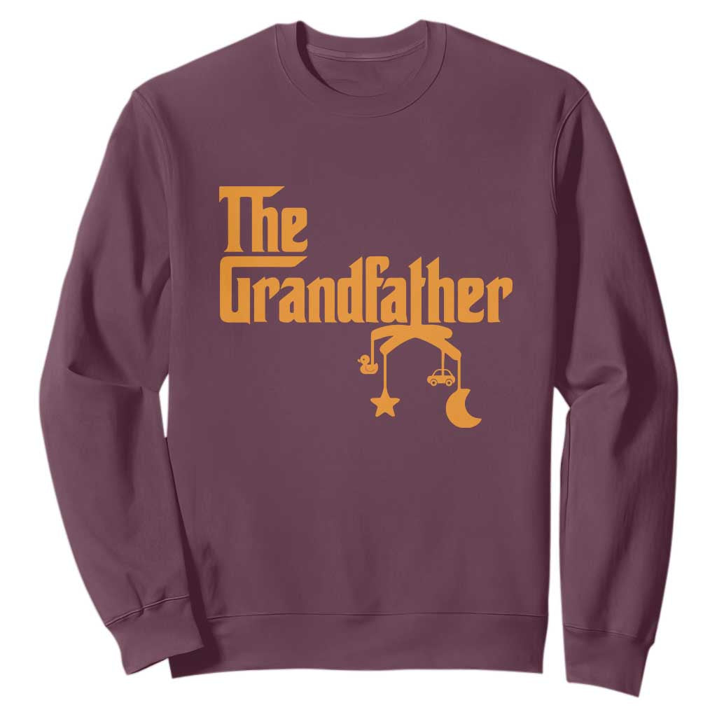Grandfather Sweatshirt Funny Grandpa Fathers Day TS10 Maroon Print Your Wear
